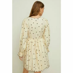 Oasis Rachel Stevens Linen Mix Scallop Printed Spot Dress For Female -Oasis Sales Store unnamed file 1651