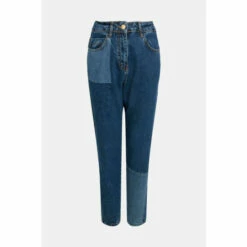 Oasis Contrast Patched Barrel Leg Jean For Female -Oasis Sales Store unnamed file 1667