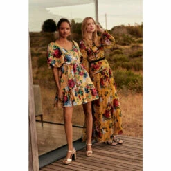 Oasis Corset Ruched Floral Chiffon Maxi Dress For Female -Oasis Sales Store unnamed file 1674