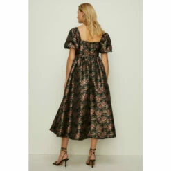 Oasis Floral Jacquard Bustier Midi Dress For Female -Oasis Sales Store unnamed file 1698
