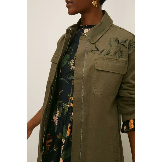 Oasis RHS Embellished Belted Parka For Female 5 Oasis RHS Embellished Belted Parka For Female - Image 3
