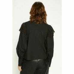 Oasis Detailed Broderie Lace Trim Ruffle Blouse For Female -Oasis Sales Store unnamed file 174
