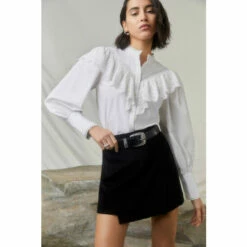 Oasis Detailed Broderie Lace Trim Ruffle Blouse For Female -Oasis Sales Store unnamed file 177
