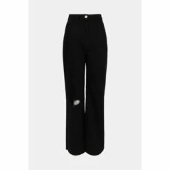 Oasis Distressed Straight Wide Leg Jean For Female -Oasis Sales Store unnamed file 1775