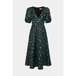 Oasis V Plunge Ditsy Printed Midi Dress For Female -Oasis Sales Store unnamed file 1791