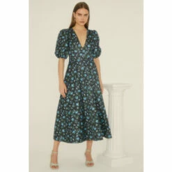 Oasis V Plunge Ditsy Printed Midi Dress For Female -Oasis Sales Store unnamed file 1792