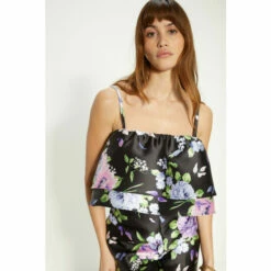 Oasis Satin Twill Frill Tiered Floral Crop Top For Female -Oasis Sales Store unnamed file 182