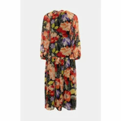 Oasis X Print Sisters Poppy Red Floral Cut Out Dress For Female -Oasis Sales Store unnamed file 1844