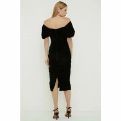 Oasis Rachel Stevens Velvet Ruched Bardot Midi Dress For Female -Oasis Sales Store unnamed file 1849
