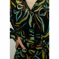 Oasis Leafy Floral Belted Midi Shirt Dress For Female -Oasis Sales Store unnamed file 1875