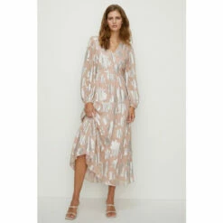 Oasis Metallic V Front Midi Dress For Female -Oasis Sales Store unnamed file 19