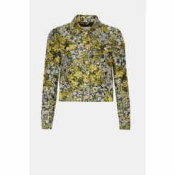 Oasis Floral Jacquard Pocket Detail Trucker Jacket For Female -Oasis Sales Store unnamed file 191