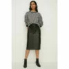 Oasis Faux Leather Seam Detail Midi Skirt For Female -Oasis Sales Store unnamed file 1943