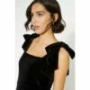 Oasis Velvet Tie Shoulder Dress For Female -Oasis Sales Store unnamed file 1956