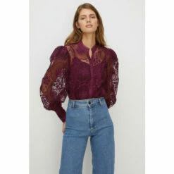 Oasis Premium Lace Scallop Trim Detailed Blouse For Female -Oasis Sales Store unnamed file 1974