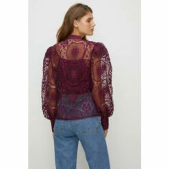 Oasis Premium Lace Scallop Trim Detailed Blouse For Female -Oasis Sales Store unnamed file 1975