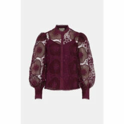 Oasis Premium Lace Scallop Trim Detailed Blouse For Female -Oasis Sales Store unnamed file 1976