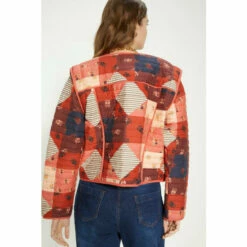 Oasis Patchwork Floral Quilted Tie Front Jacket For Female -Oasis Sales Store unnamed file 200