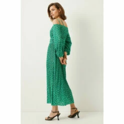 Oasis Petite Plisse Floral Keyhole Midi Dress For Female -Oasis Sales Store unnamed file 2001