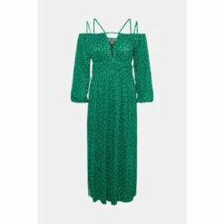 Oasis Petite Plisse Floral Keyhole Midi Dress For Female -Oasis Sales Store unnamed file 2002