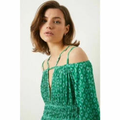 Oasis Petite Plisse Floral Keyhole Midi Dress For Female -Oasis Sales Store unnamed file 2003