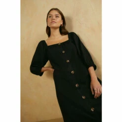 Oasis Button Front Linen Dress For Female -Oasis Sales Store unnamed file 2029