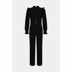 Oasis Long Sleeve Frill Detail Jumpsuit For Female -Oasis Sales Store unnamed file 2035