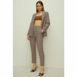 Oasis Geo Jacquard Tailored Trouser Co-ord For Female