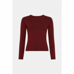 Oasis Jersey Crew Neck Long Sleeve Top For Female -Oasis Sales Store unnamed file 2107