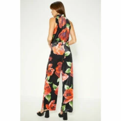 Oasis Floral Velvet Tie Neck Jumpsuit For Female -Oasis Sales Store unnamed file 2114