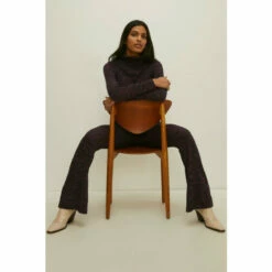 Oasis Space Dyed Rib Flare Trouser For Female -Oasis Sales Store unnamed file 2122