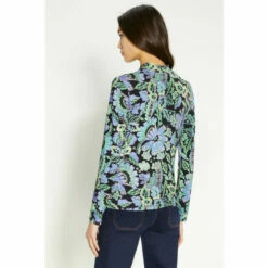 Oasis Jersey Paisley Funnel Neck Long Sleeve Top For Female -Oasis Sales Store unnamed file 2151