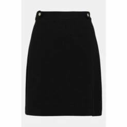 Oasis Ponte Button Detail Mini Skirt For Female -Oasis Sales Store unnamed file 2162