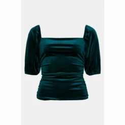 Oasis Velvet Ruched Puff Sleeve Top For Female 11 Oasis Velvet Ruched Puff Sleeve Top For Female -Oasis Sales Store unnamed file 2168