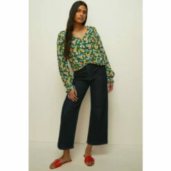 Oasis Garden Floral Twist Drape Hem Top For Female -Oasis Sales Store unnamed file 2191