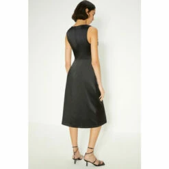 Oasis Petite Stretch Satin Twist Detail Midi Dress For Female -Oasis Sales Store unnamed file 2218