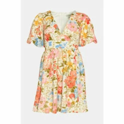 Oasis Pretty Floral Scuba Puff Sleeve Skater Dress For Female -Oasis Sales Store unnamed file 2240