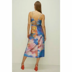 Oasis Abstract Shimmer Jersey Tie Back Cami Dress For Female -Oasis Sales Store unnamed file 2262