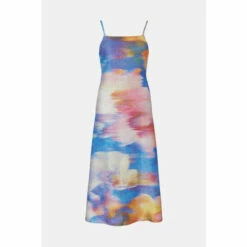 Oasis Abstract Shimmer Jersey Tie Back Cami Dress For Female -Oasis Sales Store unnamed file 2263