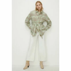 Oasis Check Pocket Detail Overshirt Jacket For Female