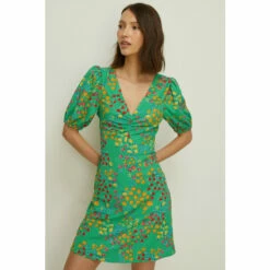 Oasis Petite Textured Floral Tie Back Mini Dress For Female -Oasis Sales Store unnamed file 2312