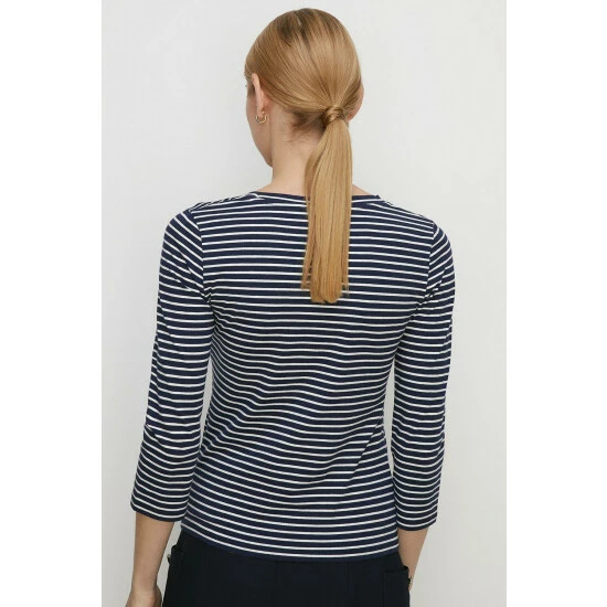 Oasis Essential Cotton Stripe Scoop Neck Top For Female 5 Oasis Essential Cotton Stripe Scoop Neck Top For Female - Image 3