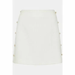 Oasis Tweed Side Button Detail Mini Skirt For Female -Oasis Sales Store unnamed file 232