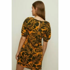 Oasis Petite Textured Palm Print Mini Dress For Female -Oasis Sales Store unnamed file 2338