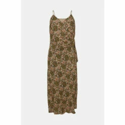 Oasis Petite Paisley Printed Linen Wrap Cami Dress For Female -Oasis Sales Store unnamed file 2353