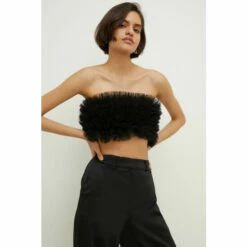 Oasis Frill Mesh Bandeau Top For Female -Oasis Sales Store unnamed file 2356