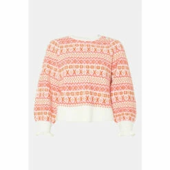 Oasis Petite Statement Button Fairisle Jumper For Female -Oasis Sales Store unnamed file 2363
