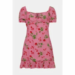 Oasis Rose Printed Tie Strap Skater Dress For Female -Oasis Sales Store unnamed file 2492