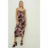 Oasis Devore Cami Cowl Neck Midi Dress For Female