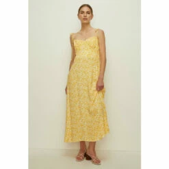 Oasis Petite Tie Shoulder Ditsy Pleat Bust Dress For Female -Oasis Sales Store unnamed file 2518